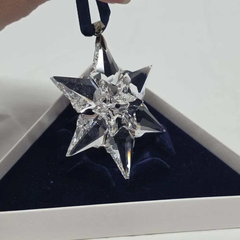 Swarovski Crystal 2000 Annual Christmas Snowflake Star Large Ornament With Box